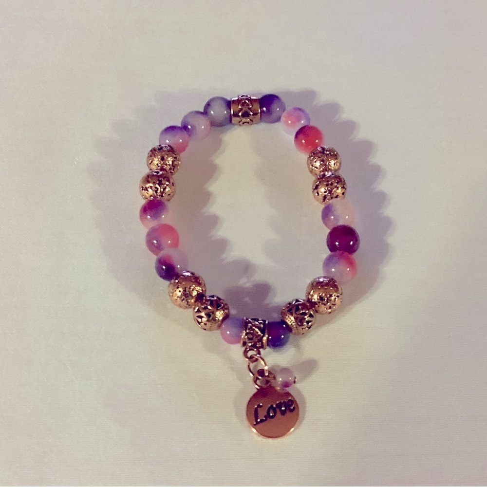 Rose Gold Tone Stretch Bracelet